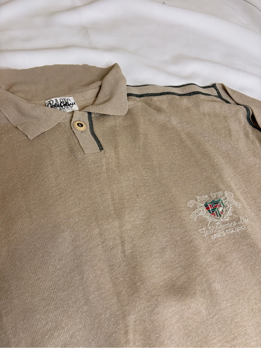 Vintage 80’s Carlo Colucci Men Knit Multicolor Golf Embroidered Sweater Size XL